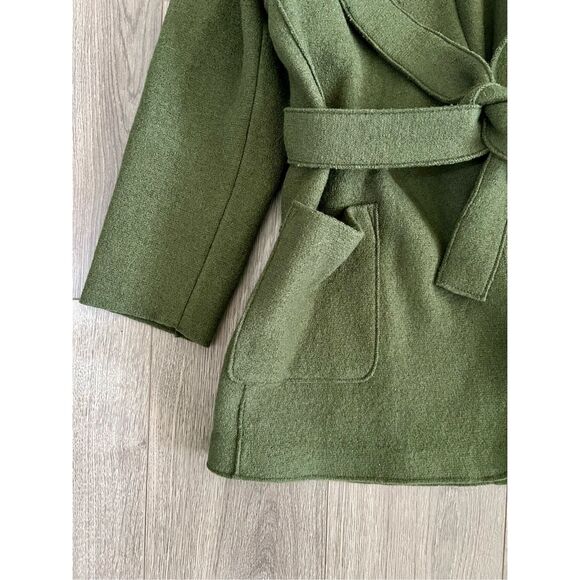 J. Crew Boiled Wool Wrap Coat in Green - Picture 6 of 8